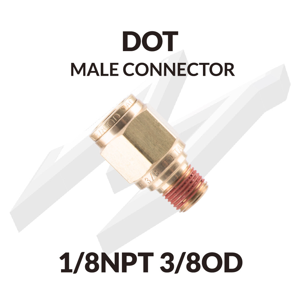 DOT  MALE CONNECTOR 1/8NPT 3/8OD